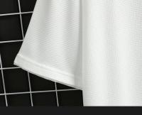 Traje De Verano Para Hombre Con Estampado De Waffle Conjunto Casual De Camiseta Y Shorts Color Sólido Talla Grande - details 18