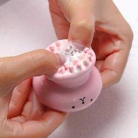 Cepillo de pulpo rosa con esponja para limpieza Facial, limpiador de poros profundos, exfoliante, espinillas, cui - details 5