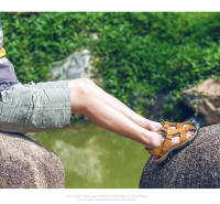 Novedad de verano, sandalias para hombre, sandalias romanas clásicas de cuero, zapatos de playa para exteriores, sandalias informales para senderismo acuático para hombre - details 11