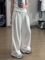 Pantalones de Sudor de Moda Vintage para Mujer Pantalones anchos y sueltos al Estilo Coreano con cremallera Ropa Deportiva Casual para Otoño 2025 - details 0