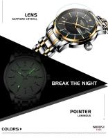 Reloj de Negocios de Acero Inoxidable NIBOSI de Cuarzo Reloj de Cuarzo de Lujo para Hombres - details 4