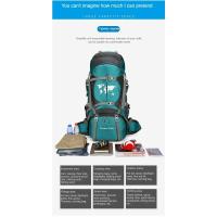 Mochila de senderismo de tela Oxford, alta capacidad, para exteriores, viajes, Camping, soporte, 75 litros - details 5