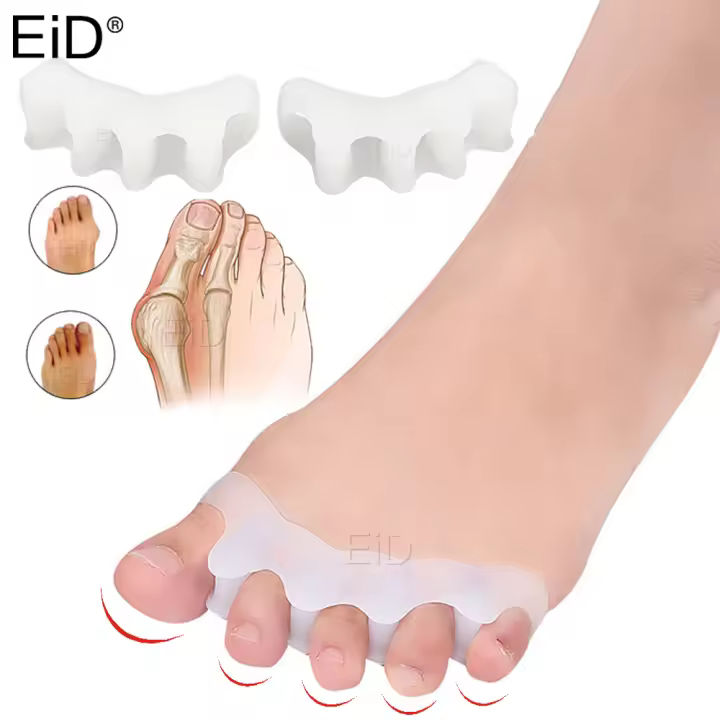 Separador de dedos del pie, Corrector de Hallux Valgus, 2 piezas, martillo ortopédico, Alisador, esparcidor, almohadillas para el cuidado de los pies - 1