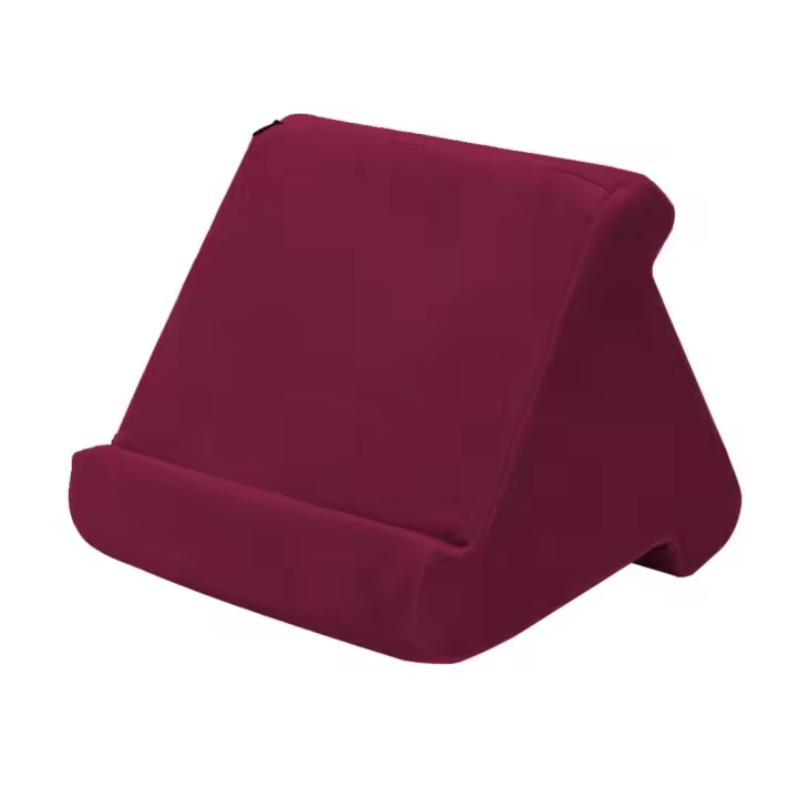 Cojín de descanso para tableta suave multiángulo, soporte de almohada de lectura desmontable suave, multifuncional con bolsillo de malla, soporte de lectura para tableta - 1