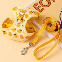 Arnés de nailon para perro con dibujos de pato, hebilla ajustable, cuerda transpirable para perro con pato amarillo, cuerda de tracción desmontable a prueba de Escape - details 10