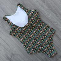 Traje de Baño de Una Pieza Impreso 2024 Talla Grande Push Up Estilo Vintage de Flor - details 18