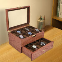 Caja de Reloj de Madera y Acrílico Transparente Almacenamiento de Joyería de Madera para 20 Relojes - details 0