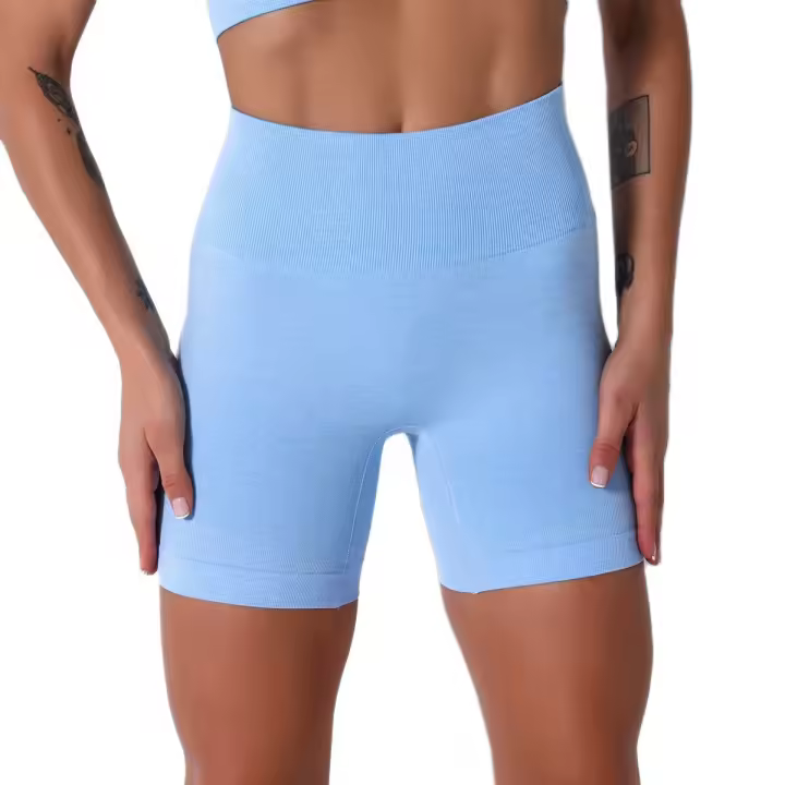 Nessaj pantalones cortos de yoga sin costuras, shorts de verano para gimnasio y fitness - 1