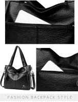 Bolso de cuero con asa superior para mujer, bolso de hombro femenino, de lujo, de diseñador - details 5