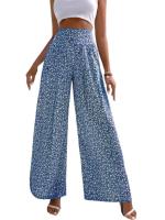 Pantalones de pierna ancha de moda para mujer, cintura alta, estilo floral, cómodos y elegantes para primavera y otoño - details 9