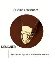 Bolso Cuadrado de Lujo Ligero Retro para Mujer Gran Capacidad con Hebilla - details 9