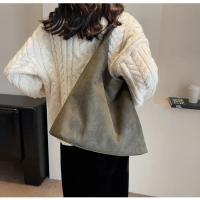 Bolso de hombro de gamuza de gran capacidad para mujer, bolso de viaje informal Simple, bolsos Retro, Otoño e Invierno - details 21