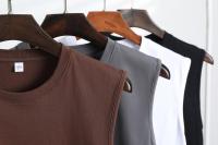 Camisas sin mangas para hombres, camiseta sin mangas de entrenamiento físico para hombres, camisetas sin mangas casuales para hombres, chaleco sin mangas de alta gama, chaleco de baloncesto 100% algodón, estilo de pareja sin mangas para jóvenes - details 1