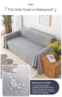 Manta multiusos impermeable para sofá, cubierta de muebles de Color sólido, tela duradera a prueba de polvo, antiarañazos, decoración del hogar y sala de estar - details 3