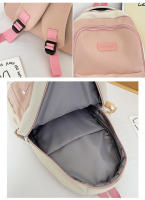 Mochila escolar Harajuku Original para estudiantes, Color contrastante, dulce y versátil de gran capacidad para hombres - details 5
