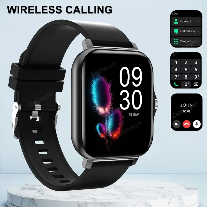 Reloj inteligente, conversación/respuesta inalámbrica, múltiples modos deportivos, pronóstico del tiempo, notificación de mensajes, para Android y iPhone, unisex - 1