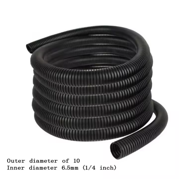 30M 1/4 "3/8" conducto de telar de alambre dividido protector tubo de manga de Cable corrugado de aislamiento de Color negro de polietileno - 1