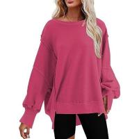 Sudaderas con cuello redondo para mujer, jerséis informales, tops sueltos, sudadera para mujer - details 4