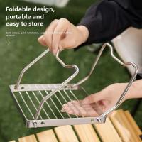Parrilla de Campamento Plegable de Acero Inoxidable Multifuncional Resistente a Altas Temperaturas para Acampar al Aire Libre - details 3