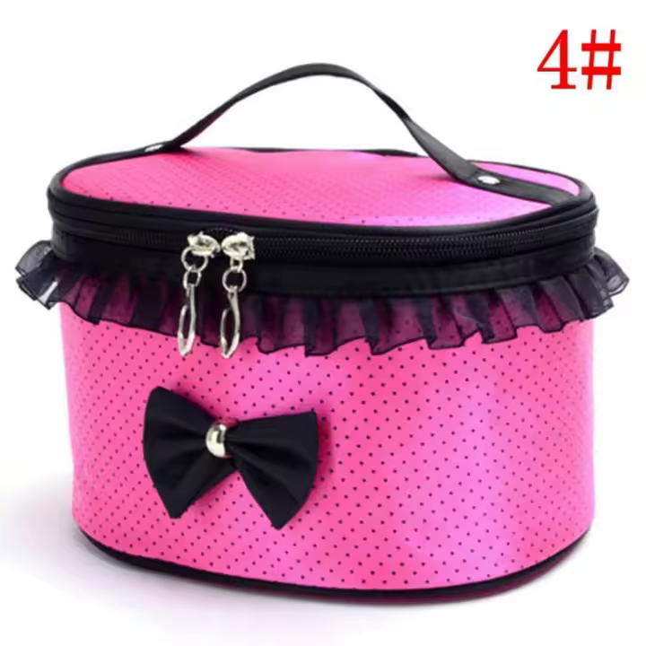 Bolsa de maquillaje de encaje para cosméticos de viaje, organizador de moda, bolsa multifunción de aseo - 1