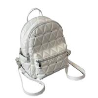 2025 nueva mochila popular rombo bordado hilo remache mochila pequeña fragante cuero suave niñas compras bolsa versátil - details 1