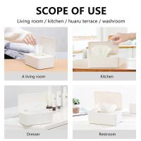 Organizador de Papel Higiénico Desechable de Plástico Caja de Almacenamiento Rectangular Aparecible con Tapa Ideal para Hogar, Coche, Oficina - details 6