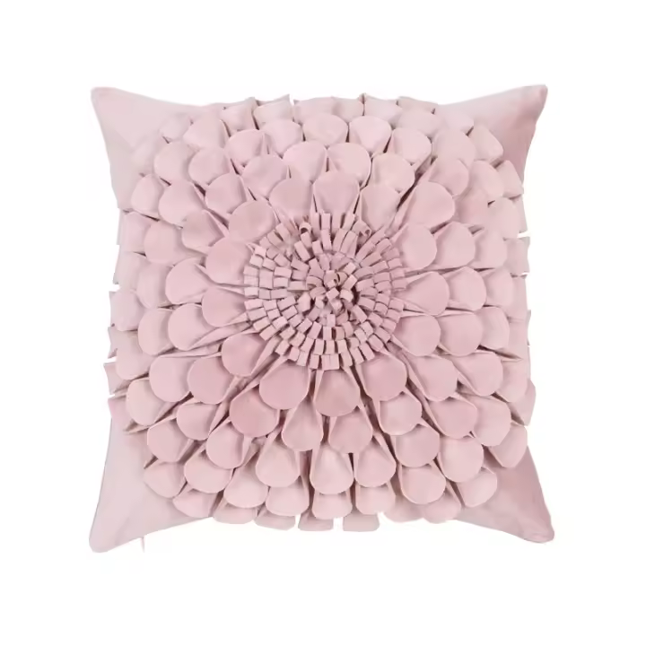 Fundas de cojín de flores 3D de estilo clásico, fundas de almohada decorativas hechas a mano para sofá, sofá, dormitorio, sala de estar, 18x18 pulgadas, 1 unidad - 1