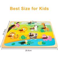 Rompecabezas de Madera infantil para Niños, Rompecabezas de animales con Mango, Juegos Educativos Montessori para bebés, 2 Años - details 4