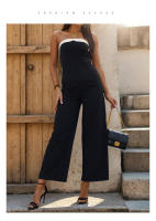 Mono de verano para mujer, pantalones sin mangas de retazos - details 2