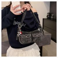 Bolso de mano de moda, bolso vaquero Retro, bolso cruzado para axila, bolso de hombro para chica picante, bolso para axila, bolso de tela Y2K, ropa de calle - details 17