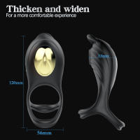Anillo vibrador para pene para hombre, estimulador de clítoris, masaje del punto G, juguete sexual con Control remoto, 5 modos - details 3
