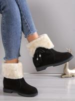 Women's Fashion Bowknot Decor Snow Boots Casual Slip On Plush Lined Winter Boots Comfortable Ankle Boots - details 2