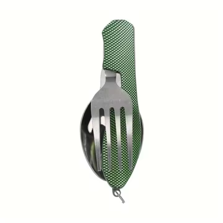 Spork multifuncional, cuchillo plegable desmontable, tenedor y cuchara, cómodas villas al aire libre, adecuado para acampar - 1