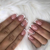 24 Uñas Cortas Cuadradas Falsas + 1 Archivo De Uñas + 1 Pieza De Pegamento De Gel QHW900 Kit De Uñas Postizas De ABS - details 2