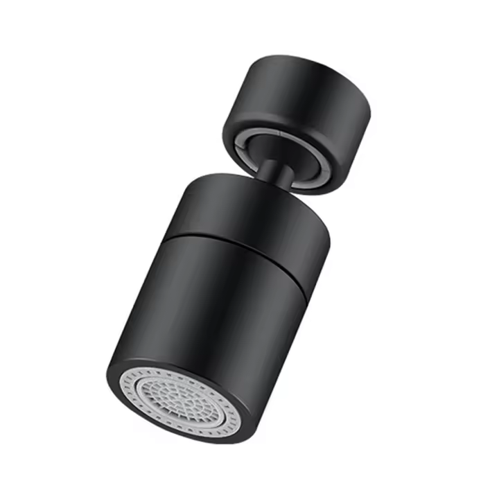 Grifo de cocina con cabezal de pulverización, filtro giratorio ajustable, boquilla de salpicadero, burbujeador, fregadero de cocina, negro, B - 1