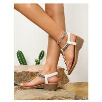 Sandalia de Cuña Mujer 2025 Boho Chic con Cristales - Plataforma Cómoda para Playa, Fiesta y Diario, Zapatos de Verano Elegantes Moda Primavera-Verano - details 16