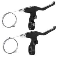 Palanca de freno para manillar de bicicleta de montaña, 2 piezas, corta, negra - details 0
