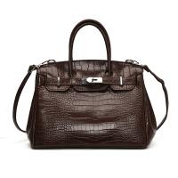 Bolso de mano de platino portátil con para viajeros patrón de cocodrilo, práctico bolso de mensajero Kelly - details 1