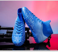Zapatos de fútbol transpirables de caña alta con interior y exterior de suelo plano antideslizante - details 36