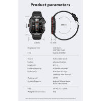 Reloj Inteligente para Hombres Pantalla Completa de HD, 420 Mah, Modo Deportivo de 100+, Salud del Corazón, Spo2, Dormilo, Deportes al Aire Libre - details 16