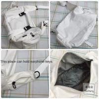 De lona a bolso cruzado de moda para mujer, bolso de hombro de color sólido, gran capacidad, estilo informal, adecuado para hombres jóvenes. - details 3