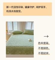 Funda de colchón de terciopelo grueso, Protector de almohadilla de cama tejido de amor, Sábana bajera cálida de felpa para el hogar, colchas de dormitorio - details 14