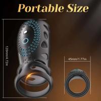 Leten-Anillo de manga vibratoria para hombre, juguete vibrador para estimular el punto G, entrenador de erección, retardante de eyaculación, juguete sexual 18+ - details 6