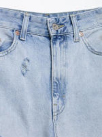 ZOCI- pantalones cortos de mezclilla informales Retro para mujer, pantalones cortos de pierna recta con agujeros antiguos, vaqueros holgados de vaquero, ropa de calle femenina, novedad de 2025 - details 3