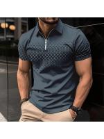 Polo de verano 2025 para hombre, manga corta, top de moda popular, estampado, corte ajustado. - details 10