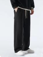 RdovkxuaPantalones De Chándal De Invierno Para Hombre, Moda Coreana, Forro Polar Grueso Y Cálido, Pantalones De Chándal Sueltos Rectos De Pierna Ancha, Pantalones Térmicos Informales De Terciopelo Para Hombre - details 6