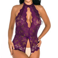 Conjunto de Lencería de Encaje para Mujeres Monos de Cintura Abierta con Tirantes - details 29