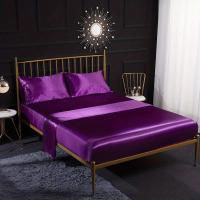 Juego De Cama De Satén De 3/4 piezas, Sábana Ajustable De Color Sólido, Suave Y Cómoda, Para Dormitorio Y habitación - details 16