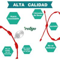 Pulsera de Acero Inoxidable con Encanto de La Suerte y Protección Amuleto para Parejas y Amistad - details 3