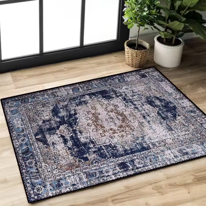 Alfombra de Salón Calore Vintage Antideslizante Alfombra de Área para Dormitorio Moderno Pelo Corto - 1